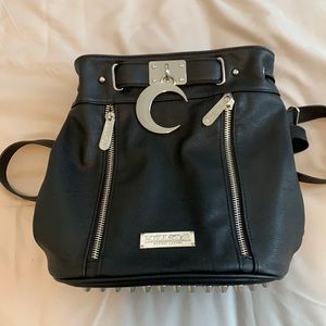 Killstar Black Faux Leather Moon Charm Cross Body Bucket Closure Bag